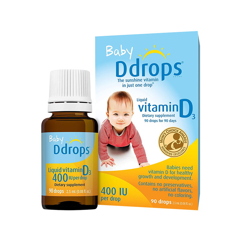 0729期洋葱OMall新品推荐*Ddrops 婴儿维生素D3滴剂 400IU 2.5ml（出生15天-1岁适用）