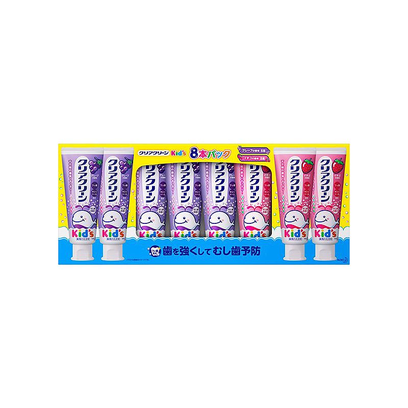 【Costco日本】KAO花王  Clear Clean儿童牙膏 70G*8支装 (葡萄味 5支+草莓味 3支)