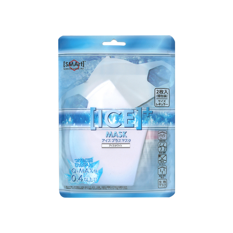 【O'life日本】ADVANCE ICE+ 夏季用接触冷感口罩 白色2片装